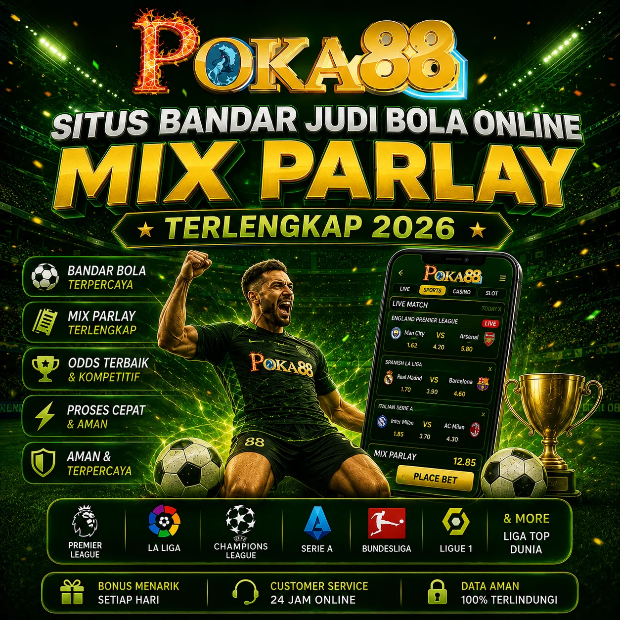 POKA88: Situs Bandar Judi Bola Online Mix Parlay Terlengkap 2026